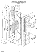 FREEZER DOOR Diagram and Parts List for KSPS22QBWH00  KitchenAid Refrigerator