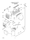 ICEMAKER Diagram and Parts List for GD25DCXHS01  Whirlpool Refrigerator