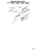 CONTROL PANEL PARTS Diagram and Parts List for KUDM01FKWH1  KitchenAid Dishwasher