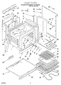 OVEN Diagram and Parts List for RF4700XBN4  Whirlpool Range