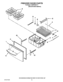 FREEZER DOOR PARTS Diagram and Parts List for GZ25FSRXYY1  Whirlpool Refrigerator
