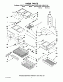 SHELF PARTS Diagram and Parts List for GX5FHTXVB00  Whirlpool Refrigerator