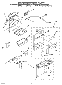 DISPENSER FRONT PARTS Diagram and Parts List for GC5NHAXSY00  Whirlpool Refrigerator