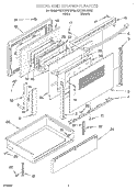 DOOR AND DRAWER Diagram and Parts List for KERC601HWH0  KitchenAid Range