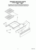 DRAWER AND RACK PARTS Diagram and Parts List for RY160LXTB1  Whirlpool Range