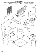 UNIT PARTS Diagram and Parts List for KTRA22ELBT02  KitchenAid Refrigerator