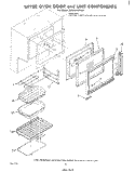 UPPER OVEN DOOR AND UNIT Diagram and Parts List for RE960PXPW0  Whirlpool Range