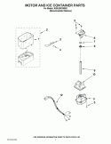 MOTOR AND ICE CONTAINER PARTS Diagram and Parts List for KSRJ25FXMS02  KitchenAid Refrigerator