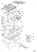 SHELF Diagram and Parts List for 4YET18TKDN01  Whirlpool Refrigerator