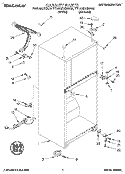 CABINET Diagram and Parts List for TT14HDXBW00  Estate Refrigerator