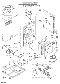 CABINET Diagram and Parts List for LGR3622DZ1  Whirlpool Dryer