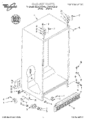 CABINET Diagram and Parts List for ED25GWXEW00  Whirlpool Refrigerator