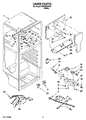 LINER PARTS Diagram and Parts List for IT8WSKXRW01  Whirlpool Refrigerator