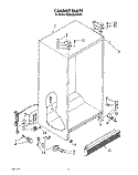 CABINET Diagram and Parts List for KSRS25QAWH00  KitchenAid Refrigerator