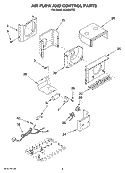 AIR FLOW AND CONTROL PARTS Diagram and Parts List for ACM082PS3  Whirlpool Air Conditioner