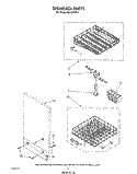 DISHRACK Diagram and Parts List for DU1099XT3  Whirlpool Dishwasher