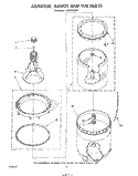 AGITATOR, BASKET AND TUB Diagram and Parts List for LA3300XSW0  Whirlpool Washer
