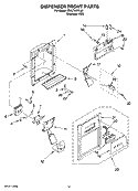 DISPENSER FRONT PARTS Diagram and Parts List for ED5LTAXVL00  Whirlpool Refrigerator