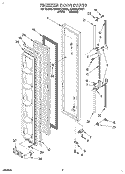 FREEZER DOOR Diagram and Parts List for ED20ZKXDN01  Whirlpool Refrigerator