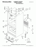 CABINET PARTS Diagram and Parts List for KFCS22EVMS4  KitchenAid Refrigerator