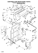 CONTROLS AND REAR PANEL Diagram and Parts List for LSN1000LW0  Whirlpool Washer