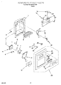 DISPENSER FRONT Diagram and Parts List for 6ED22DQXFW00  Whirlpool Refrigerator