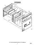 DOOR Diagram and Parts List for KEDT105VAL1  KitchenAid Range