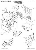 CABINET PARTS Diagram and Parts List for KBCO24LSBX01  KitchenAid Wine and Beverage Cooler