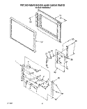 MICROWAVE DOOR AND LATCH Diagram and Parts List for KEMI300VBL2  KitchenAid Microwave Oven Combo