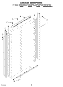 CABINET TRIM Diagram and Parts List for KSSS48QKT00  KitchenAid Refrigerator