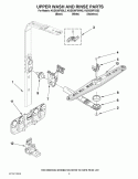 UPPER WASH AND RINSE PARTS Diagram and Parts List for KUDS30FXSS2  KitchenAid Dishwasher