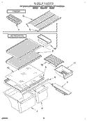 SHELF, LIT/OPTIONAL Diagram and Parts List for 8ET16NKXDN00  Whirlpool Refrigerator