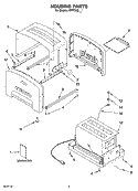 HOUSING PARTS Diagram and Parts List for 4KPTT780PM1  KitchenAid Toaster