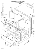 FRAME AND TANK Diagram and Parts List for KUDA23SYWH2  KitchenAid Dishwasher