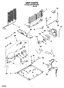UNIT PARTS Diagram and Parts List for 8ET1WTKXKT05  Whirlpool Refrigerator