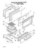 SECTION Diagram and Parts List for FGP335YW1  Roper Range