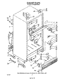 CABINET Diagram and Parts List for ET22ZMXPWR0  Whirlpool Refrigerator