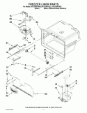 FREEZER LINER PARTS Diagram and Parts List for KFXS25RYBL2  KitchenAid Refrigerator