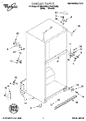 CABINET Diagram and Parts List for ET18JKXDW05  Whirlpool Refrigerator