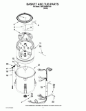BASKET AND TUB PARTS Diagram and Parts List for 7MWTW5560YW0  Whirlpool Washer