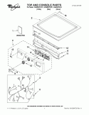 TOP AND CONSOLE PARTS Diagram and Parts List for WGD9270XL1  Whirlpool Dryer