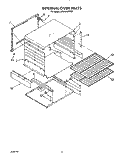 INTERNAL OVEN Diagram and Parts List for SF3100EWN0  Whirlpool Range