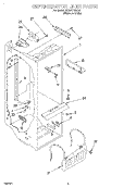 REFRIGERATOR LINER Diagram and Parts List for 3XART725F00  Whirlpool Refrigerator