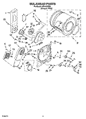 BULKHEAD PARTS, OPTIONAL PARTS (NOT INCLUDED) Diagram and Parts List for LEV4634PQ0  Whirlpool Dryer