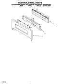 CONTROL PANEL PARTS Diagram and Parts List for KEMC308KBT02  KitchenAid Microwave Oven Combo