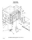 TUB, LIT/OPTIONAL Diagram and Parts List for DP8700XTN3  Whirlpool Dishwasher