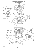 PUMP AND MOTOR Diagram and Parts List for 4KUDI220T1  KitchenAid Dishwasher