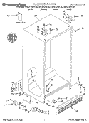CABINET, LITERATURE Diagram and Parts List for KSRS27QGAL04  KitchenAid Refrigerator