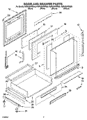 DOOR AND DRAWER PARTS Diagram and Parts List for KGRA806PBL00  KitchenAid Range