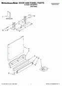 DOOR AND PANEL PARTS Diagram and Parts List for KUDU03FTPA3  KitchenAid Dishwasher